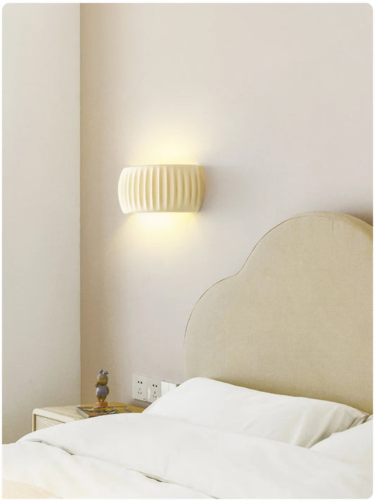 French European Wall Lamp Resin Bedroom Bedside Lamp Corridor Lamp Balcony Living Room Dining Room Simple Modern Wall Lamp