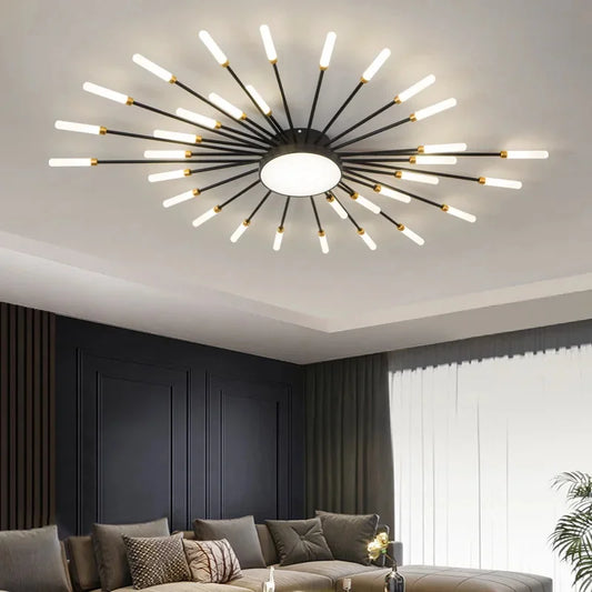 Modern Designer LED Ceiling Lamp Living Room Lights Lustre Home Interior Decoration Dining Bedroom Creative Spiral Art Fixtures