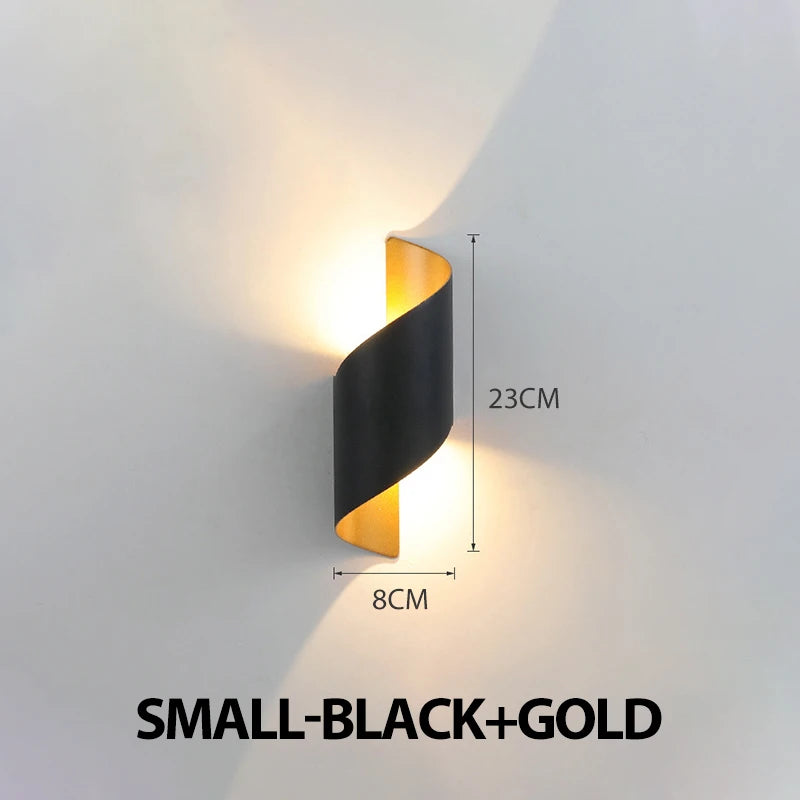 Spiral Design LED Wall Lamp 10W Indoor Wall Lights Waterproof Outdoor Modern Nordic Sconce Lamp Interior Wall Light Home Decor