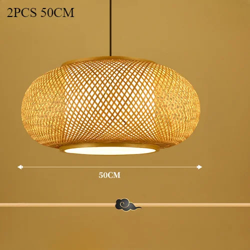 Pastoral Tea Room Chandelier, Southeast Asian Restaurant, Bedroom Light, Japanese Bamboo Craft, Bamboo Woven Lantern