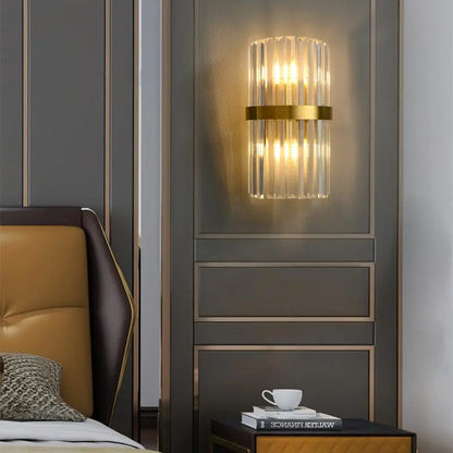 LED Glass Wall Lamp Bedside Bathroom Stairs Living Room Entrance Decoration Nordic Wall Light Indoor Lighting E14