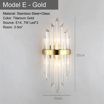 LED Glass Wall Lamp Bedside Bathroom Stairs Living Room Entrance Decoration Nordic Wall Light Indoor Lighting E14