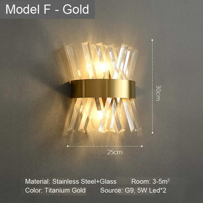 LED Glass Wall Lamp Bedside Bathroom Stairs Living Room Entrance Decoration Nordic Wall Light Indoor Lighting E14