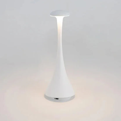 Mushroom Table Lamp, USB-C Rechargeable Wireless Touch Creative Night Light for Hotel, Bedroom & Home Atmosphere