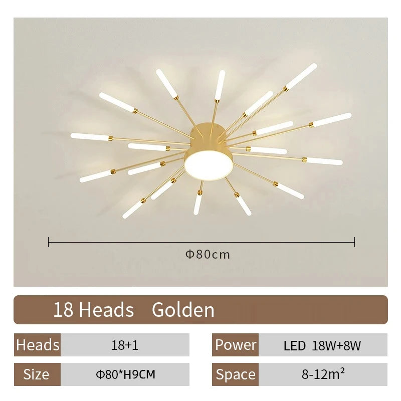 Modern Designer LED Ceiling Lamp Living Room Lights Lustre Home Interior Decoration Dining Bedroom Creative Spiral Art Fixtures
