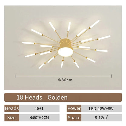 Modern Designer LED Ceiling Lamp Living Room Lights Lustre Home Interior Decoration Dining Bedroom Creative Spiral Art Fixtures