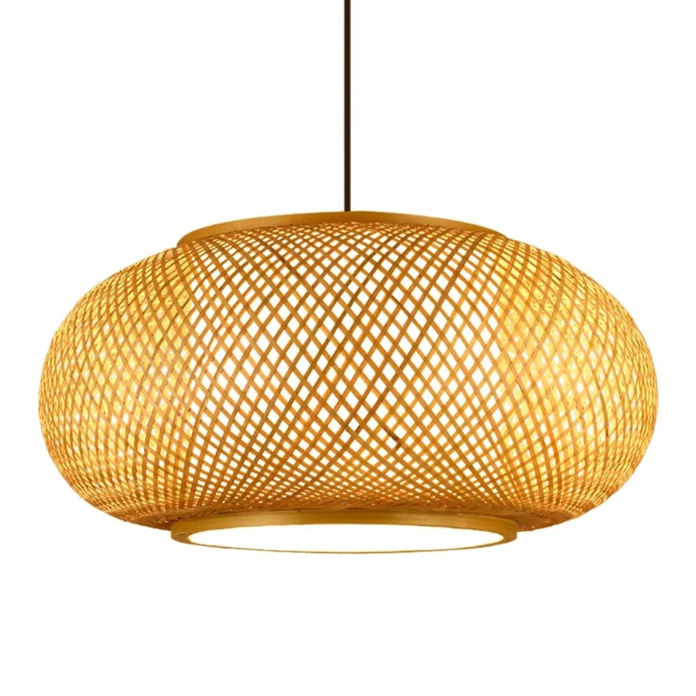 Pastoral Tea Room Chandelier, Southeast Asian Restaurant, Bedroom Light, Japanese Bamboo Craft, Bamboo Woven Lantern