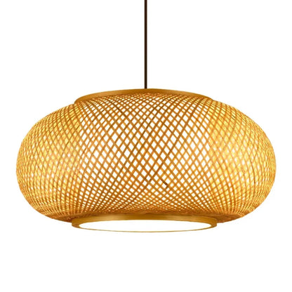 Pastoral Tea Room Chandelier, Southeast Asian Restaurant, Bedroom Light, Japanese Bamboo Craft, Bamboo Woven Lantern