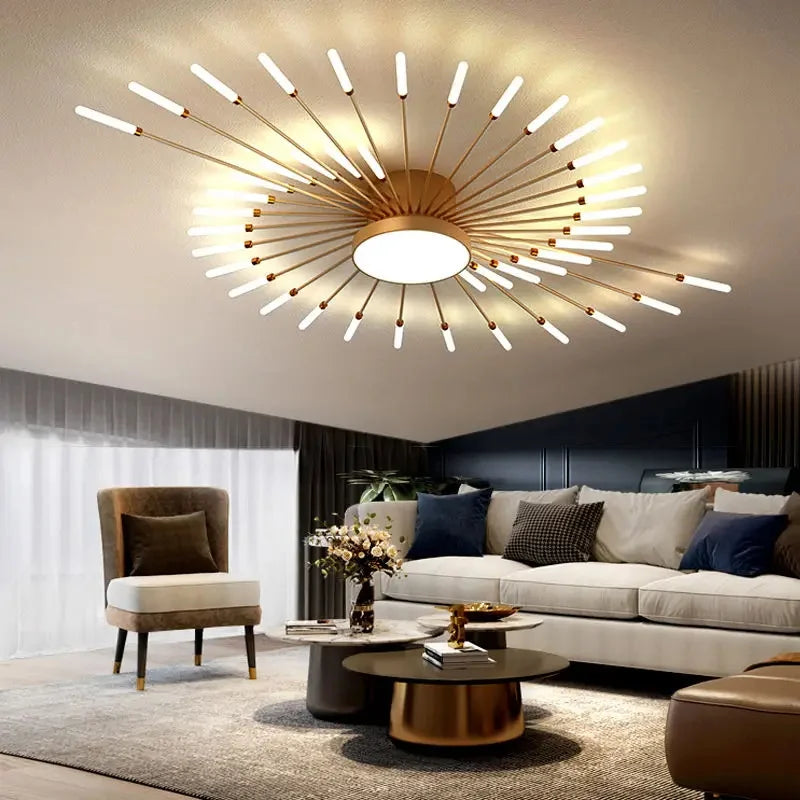 Modern Designer LED Ceiling Lamp Living Room Lights Lustre Home Interior Decoration Dining Bedroom Creative Spiral Art Fixtures