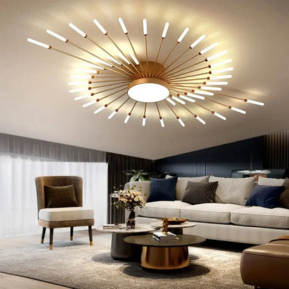 Modern Designer LED Ceiling Lamp Living Room Lights Lustre Home Interior Decoration Dining Bedroom Creative Spiral Art Fixtures