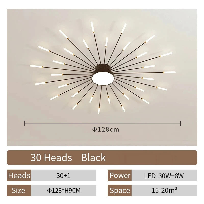 Modern Designer LED Ceiling Lamp Living Room Lights Lustre Home Interior Decoration Dining Bedroom Creative Spiral Art Fixtures