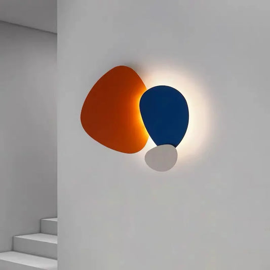 Creative Colorful Metal Wall Light Orange Black Blue White 3000K Home Atmosphere Lamp For Parlor Bedroom Stairs Aisle Restaurant
