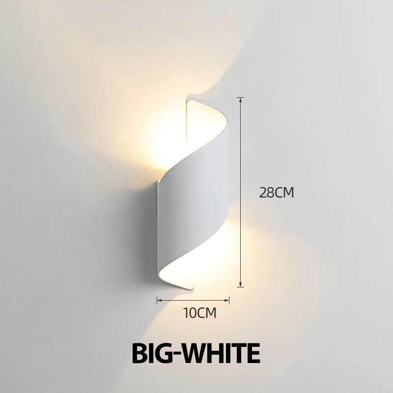 Spiral Design LED Wall Lamp 10W Indoor Wall Lights Waterproof Outdoor Modern Nordic Sconce Lamp Interior Wall Light Home Decor