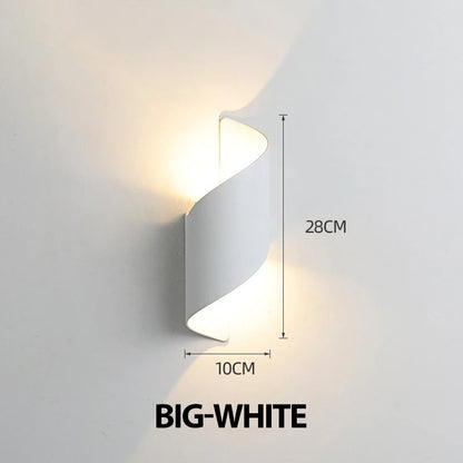 Spiral Design LED Wall Lamp 10W Indoor Wall Lights Waterproof Outdoor Modern Nordic Sconce Lamp Interior Wall Light Home Decor