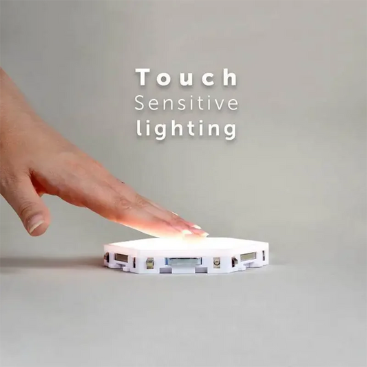 Hexagonal Touch Switch LED Wall Lamp Splicable Smart Home Bedroom Lamp AC 110 220V Quantum Night Light for Living Room Bedroom