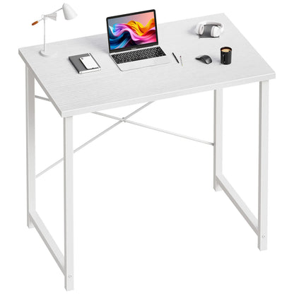 MCQ 31 Inch Standing Office Computer Desk Sturdy Metal Frame and Compact Modern Design with X-Shaped Gaming Writing Work and Study Desk for Home Office