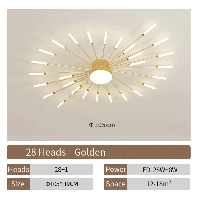Modern Designer LED Ceiling Lamp Living Room Lights Lustre Home Interior Decoration Dining Bedroom Creative Spiral Art Fixtures