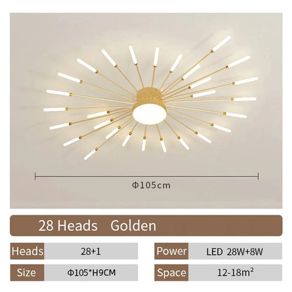 Modern Designer LED Ceiling Lamp Living Room Lights Lustre Home Interior Decoration Dining Bedroom Creative Spiral Art Fixtures