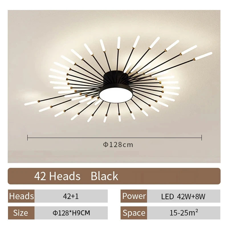 Modern Designer LED Ceiling Lamp Living Room Lights Lustre Home Interior Decoration Dining Bedroom Creative Spiral Art Fixtures
