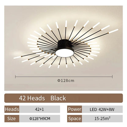 Modern Designer LED Ceiling Lamp Living Room Lights Lustre Home Interior Decoration Dining Bedroom Creative Spiral Art Fixtures