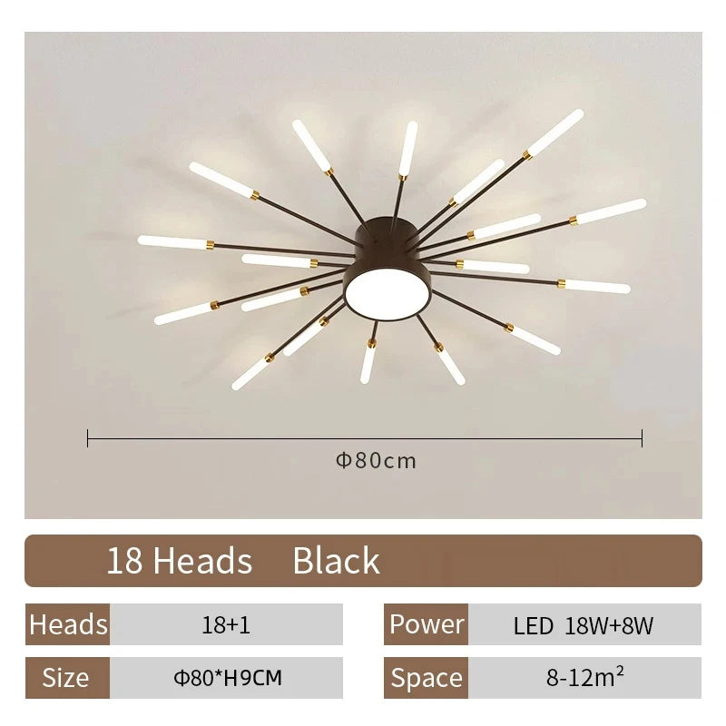 Modern Designer LED Ceiling Lamp Living Room Lights Lustre Home Interior Decoration Dining Bedroom Creative Spiral Art Fixtures