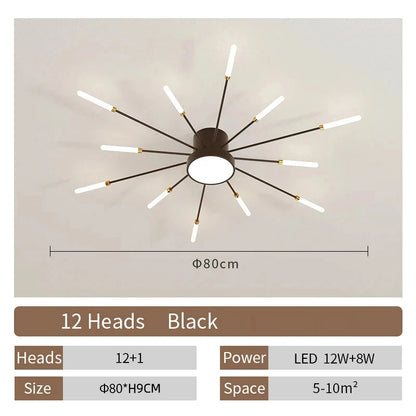 Modern Designer LED Ceiling Lamp Living Room Lights Lustre Home Interior Decoration Dining Bedroom Creative Spiral Art Fixtures