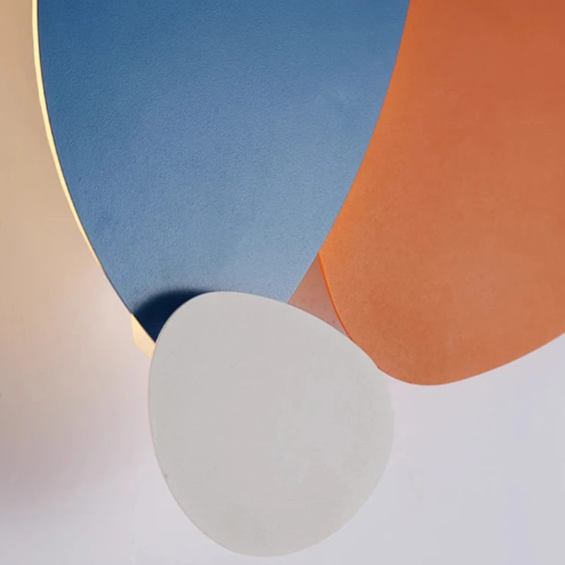 Creative Colorful Metal Wall Light Orange Black Blue White 3000K Home Atmosphere Lamp For Parlor Bedroom Stairs Aisle Restaurant