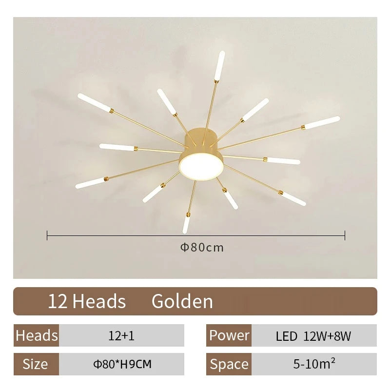 Modern Designer LED Ceiling Lamp Living Room Lights Lustre Home Interior Decoration Dining Bedroom Creative Spiral Art Fixtures