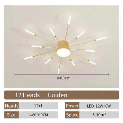 Modern Designer LED Ceiling Lamp Living Room Lights Lustre Home Interior Decoration Dining Bedroom Creative Spiral Art Fixtures