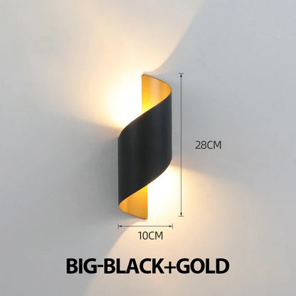 Spiral Design LED Wall Lamp 10W Indoor Wall Lights Waterproof Outdoor Modern Nordic Sconce Lamp Interior Wall Light Home Decor