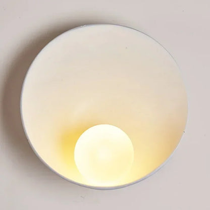 Chinese Style White Brown Shell Wall Lamp Japanese Creative LED Lighting Homestay Bedroom Corridor Resin Wall-mounted Sconces