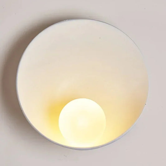 Chinese Style White Brown Shell Wall Lamp Japanese Creative LED Lighting Homestay Bedroom Corridor Resin Wall-mounted Sconces