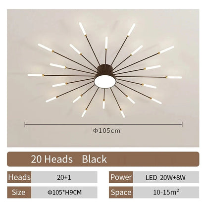 Modern Designer LED Ceiling Lamp Living Room Lights Lustre Home Interior Decoration Dining Bedroom Creative Spiral Art Fixtures