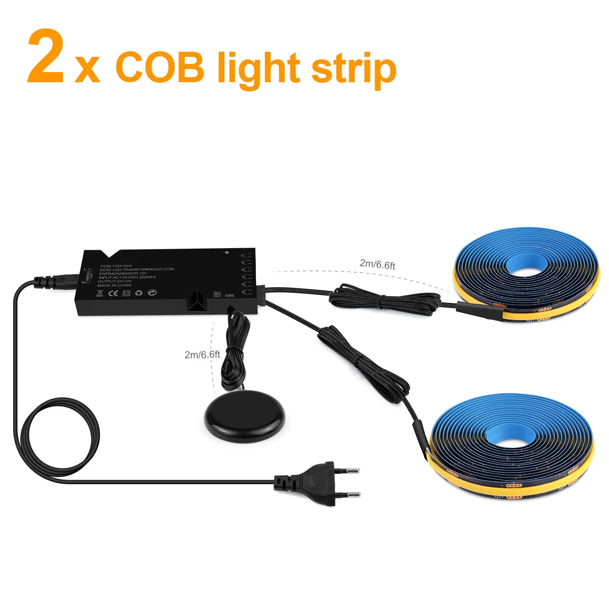 Modern Popular Acoustic Grille Panel Wall Embedded Decoration Blackboard COB LED Lights Strip Dimmable Touch Sensor Cabinet Lamp