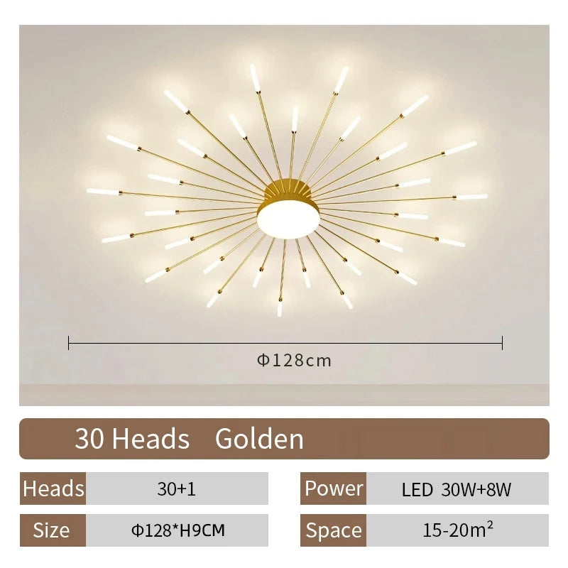 Modern Designer LED Ceiling Lamp Living Room Lights Lustre Home Interior Decoration Dining Bedroom Creative Spiral Art Fixtures