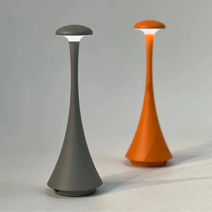Mushroom Table Lamp, USB-C Rechargeable Wireless Touch Creative Night Light for Hotel, Bedroom & Home Atmosphere