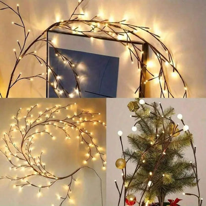 1PC 144/96/72LED USB Powered Willow Vine Light, Bendable Branch Design, 8 Lighting Modes, Used for Bedroom Wedding Holiday Decor