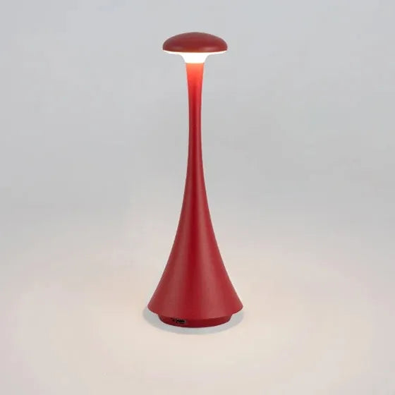 Mushroom Table Lamp, USB-C Rechargeable Wireless Touch Creative Night Light for Hotel, Bedroom & Home Atmosphere