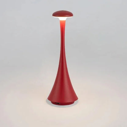 Mushroom Table Lamp, USB-C Rechargeable Wireless Touch Creative Night Light for Hotel, Bedroom & Home Atmosphere
