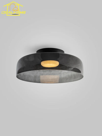 Designer Atmosphere Amber/Gray/Green Glass Ceiling Light Modern LED Indoor Lighting Bedroom Dining Room Balcony Study Aisle Cafe
