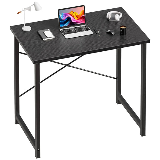 MCQ 31 Inch Standing Office Computer Desk Sturdy Metal Frame and Compact Modern Design with X-Shaped Gaming Writing Work and Study Desk for Home Office