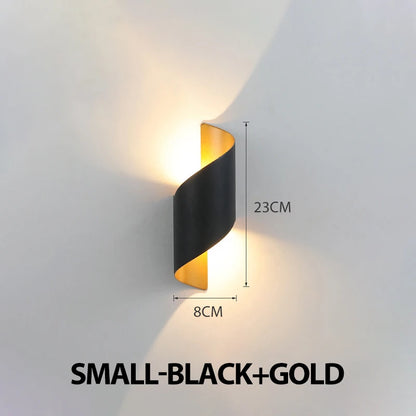 Spiral Design LED Wall Lamp 10W Indoor Wall Lights Waterproof Outdoor Modern Nordic Sconce Lamp Interior Wall Light Home Decor