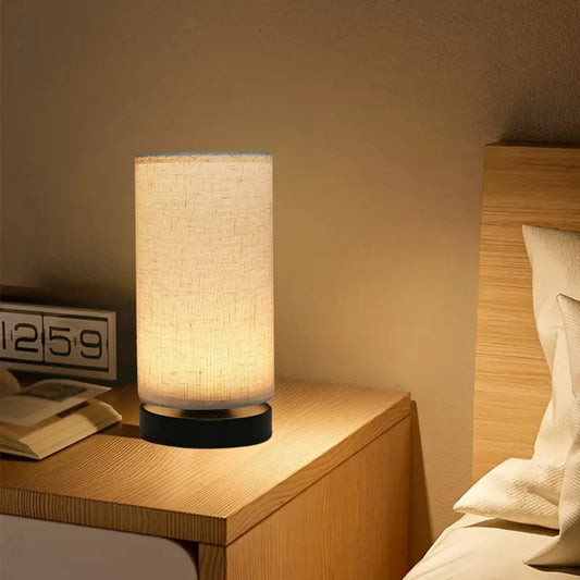 Nordic Fabric Table Lamp, USB Powered, Suitable for Living Rooms, Bedrooms, Offices - Perfect Gift for Holidays and Birthdays
