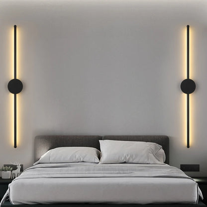 Wall Lamp Bedroom Wall Light Modern Long LED Light Black I-Shaped Living Room Corridor Interior Lighting Home Decor Lighting