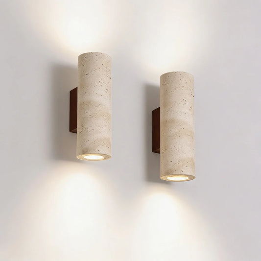 Yellow Cave Stone Wall Lamp Led Bedside Japan Bedroom Living Room Wall Light Travertine Stair Corridor Decor Sconce Fixture
