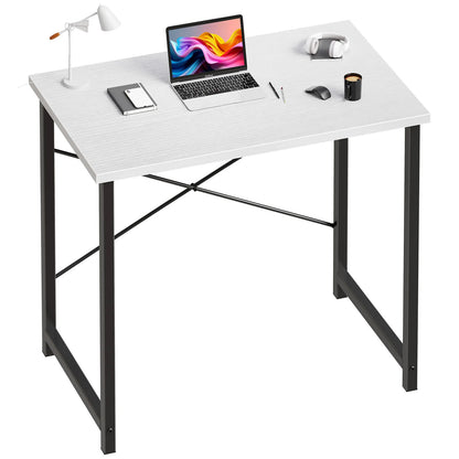 MCQ 31 Inch Standing Office Computer Desk Sturdy Metal Frame and Compact Modern Design with X-Shaped Gaming Writing Work and Study Desk for Home Office
