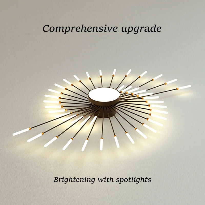 Modern Designer LED Ceiling Lamp Living Room Lights Lustre Home Interior Decoration Dining Bedroom Creative Spiral Art Fixtures