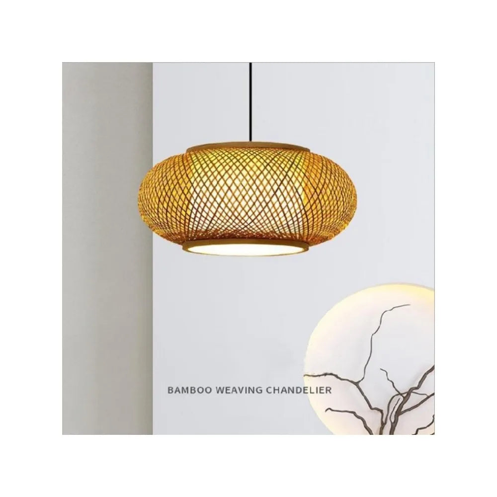 Pastoral Tea Room Chandelier, Southeast Asian Restaurant, Bedroom Light, Japanese Bamboo Craft, Bamboo Woven Lantern