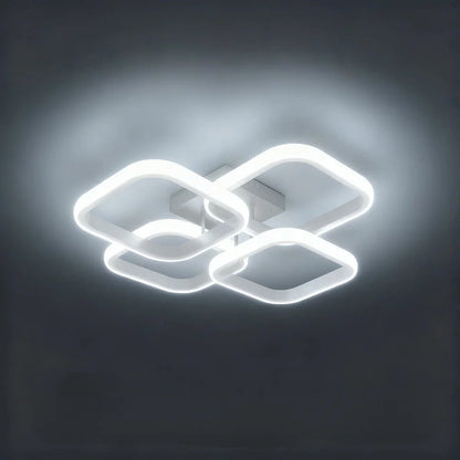 43CM Nordic LED Ceiling Lamp Square Aluminium Balck White Home Decor For Living Room Bedroom Restaurant Indoor Lighting Fixtures