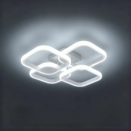 43CM Nordic LED Ceiling Lamp Square Aluminium Balck White Home Decor For Living Room Bedroom Restaurant Indoor Lighting Fixtures